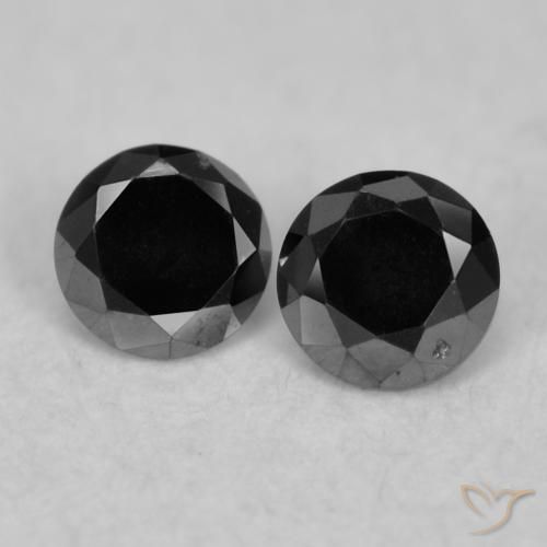 0.10ctw Naturel Noire Diamant, Tour, Opaque