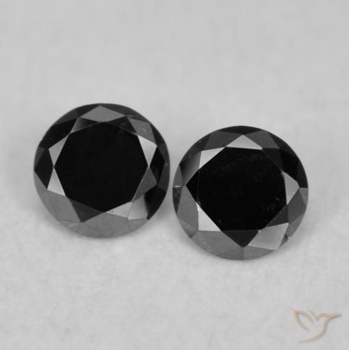 0.08ctw Naturel Noire Diamant, Tour, Opaque