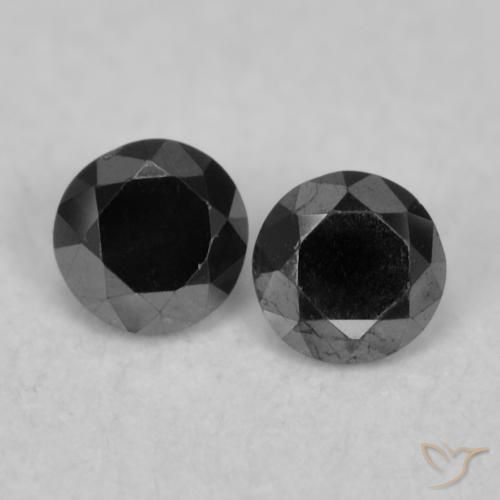 0.10ctw Naturel Noire Diamant, Tour, Opaque