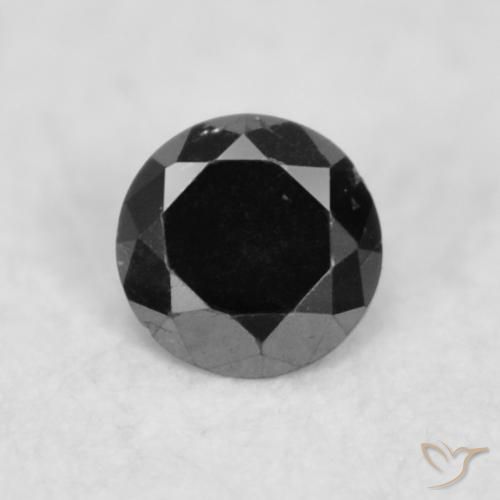 0.02ct Naturel Noire Diamant, Tour, Opaque