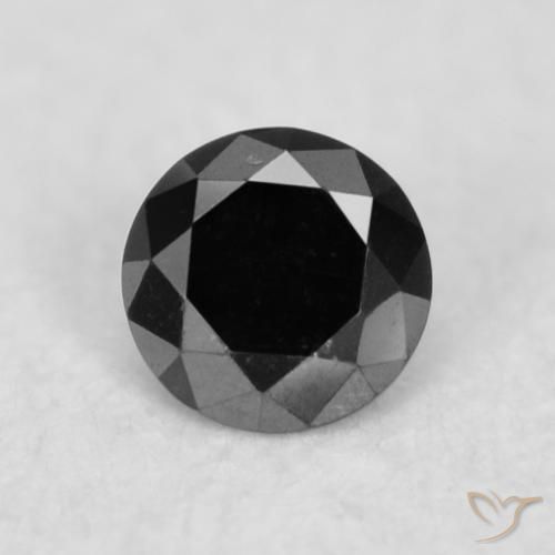 0.03ct Naturel Noire Diamant, Tour, Opaque