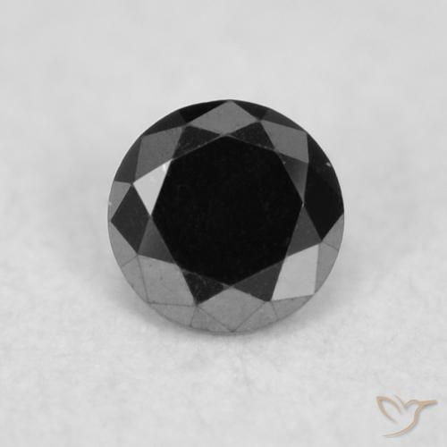 0.02ct Naturel Noire Diamant, Tour, Opaque