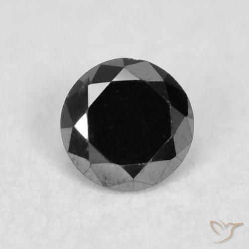 0.03ct Naturel Noire Diamant, Tour, Opaque