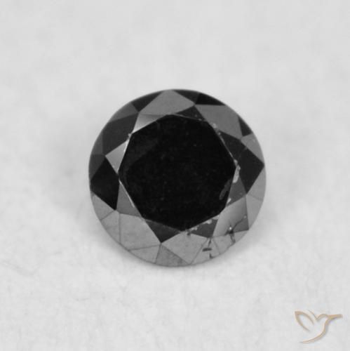 0.03ct Naturel Noire Diamant, Tour, Opaque