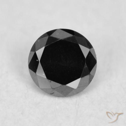0.03ct Naturel Noire Diamant, Tour, Opaque