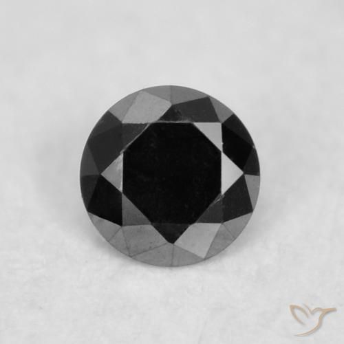0.02ct Naturel Noire Diamant, Tour, Opaque