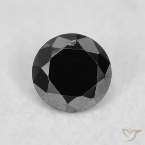 0.02ct Naturel Noire Diamant, Tour, Opaque
