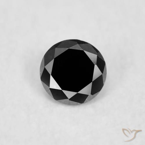 0.03ct Naturel Noire Diamant, Tour, Opaque
