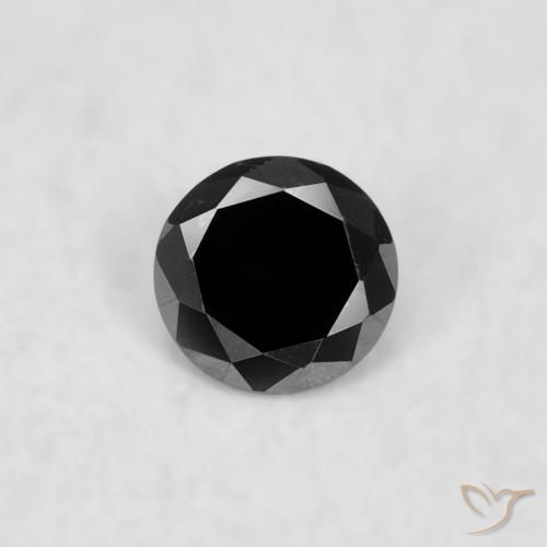 0.02ct Naturel Noire Diamant, Tour, Opaque