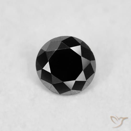 0.03ct Naturel Noire Diamant, Tour, Opaque