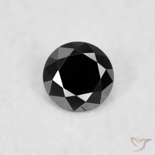 0.02ct Naturel Noire Diamant, Tour, Opaque
