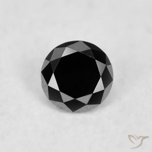 0.03ct Naturel Noire Diamant, Tour, Opaque