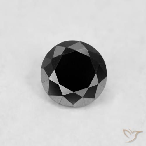 0.04ct Naturel Noire Diamant, Tour, Opaque
