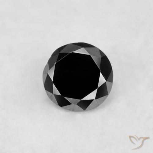 0.02ct Naturel Noire Diamant, Tour, Opaque