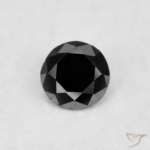 0.02ct Naturel Noire Diamant, Tour, Opaque