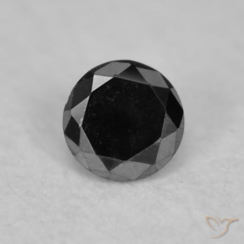 0.03ct Naturel Noire Diamant, Tour, Opaque