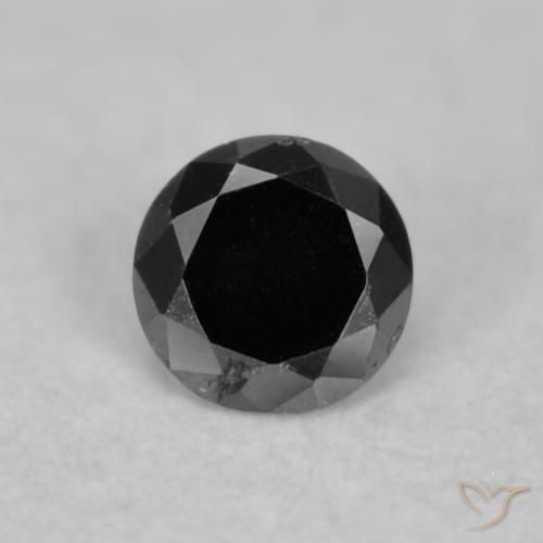 0.04ct Naturel Noire Diamant, Tour, Opaque