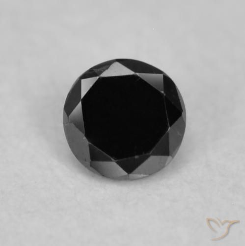 0.03ct Naturel Noire Diamant, Tour, Opaque