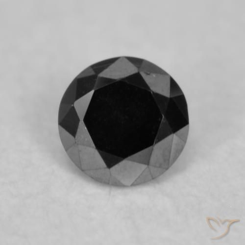 0.04ct Naturel Noire Diamant, Tour, Opaque