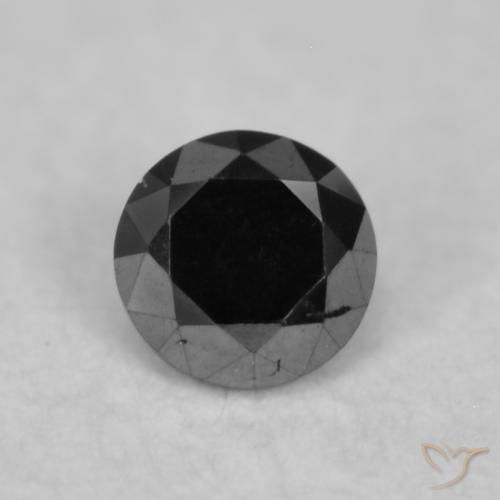 0.05ct Naturel Noire Diamant, Tour, Opaque