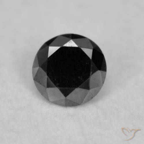 0.02ct Naturel Noire Diamant, Tour, Opaque