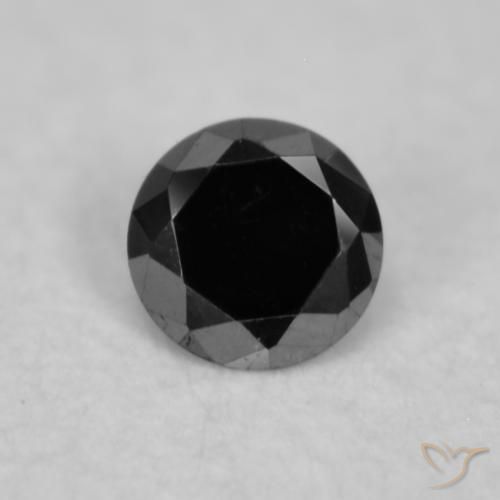0.02ct Naturel Noire Diamant, Tour, Opaque