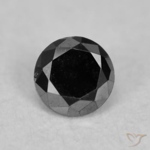 0.04ct Naturel Noire Diamant, Tour, Opaque