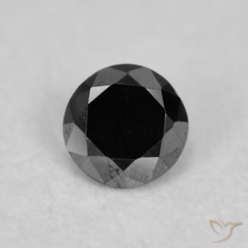 0.03ct Naturel Noire Diamant, Tour, Opaque
