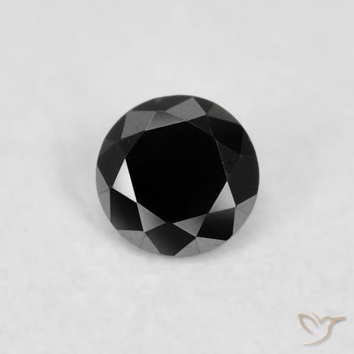 0.02ct Naturel Noire Diamant, Tour, Opaque