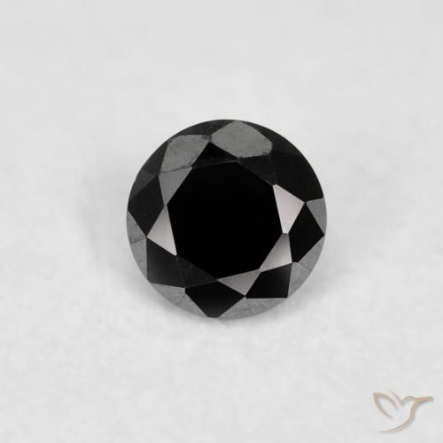 0.02ct Naturel Noire Diamant, Tour, Opaque