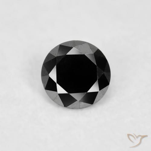 0.03ct Naturel Noire Diamant, Tour, Opaque