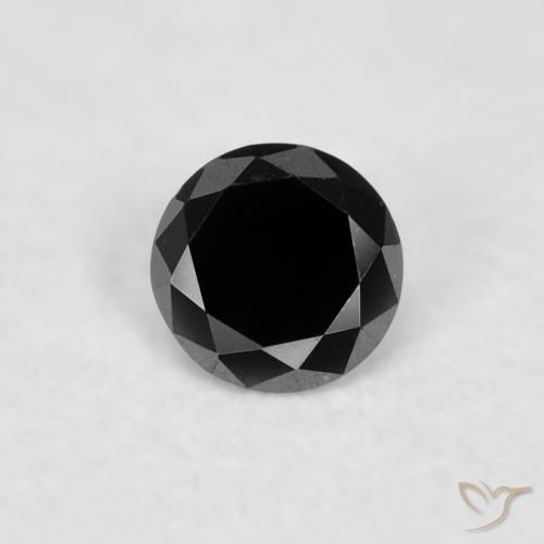 0.02ct Naturel Noire Diamant, Tour, Opaque