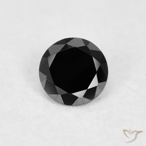 0.03ct Naturel Noire Diamant, Tour, Opaque