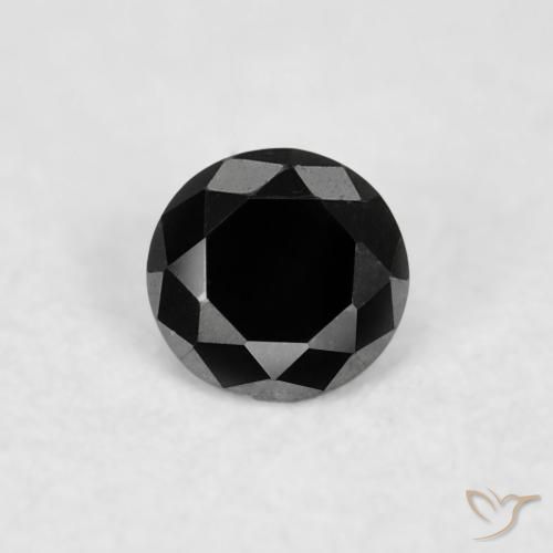 0.04ct Naturel Noire Diamant, Tour, Opaque