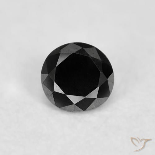 0.04ct Naturel Noire Diamant, Tour, Opaque