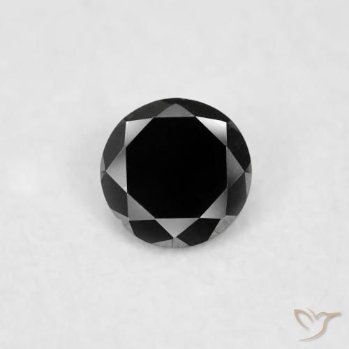 0.02ct Naturel Noire Diamant, Tour, Opaque