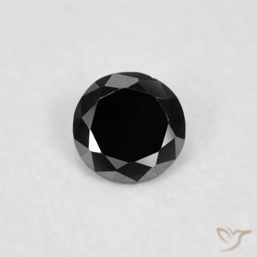 0.03ct Naturel Noire Diamant, Tour, Opaque