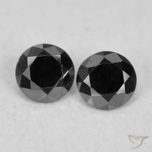 0.07ctw Naturel Noire Diamant, Tour, Opaque