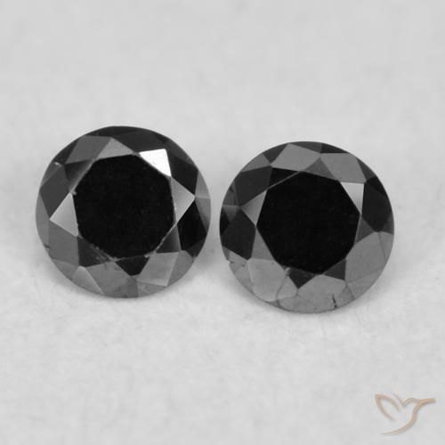 0.08ctw Naturel Noire Diamant, Tour, Opaque