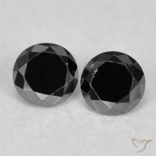 0.09ctw Naturel Noire Diamant, Tour, Opaque