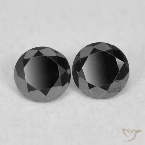 0.07ctw Naturel Noire Diamant, Tour, Opaque