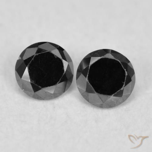 0.07ctw Naturel Noire Diamant, Tour, Opaque