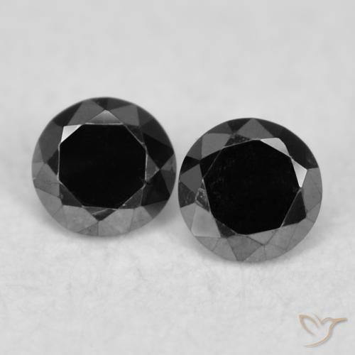 0.09ctw Naturel Noire Diamant, Tour, Opaque