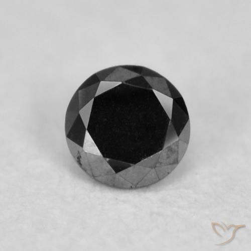 0.02ct Naturel Noire Diamant, Tour, Opaque