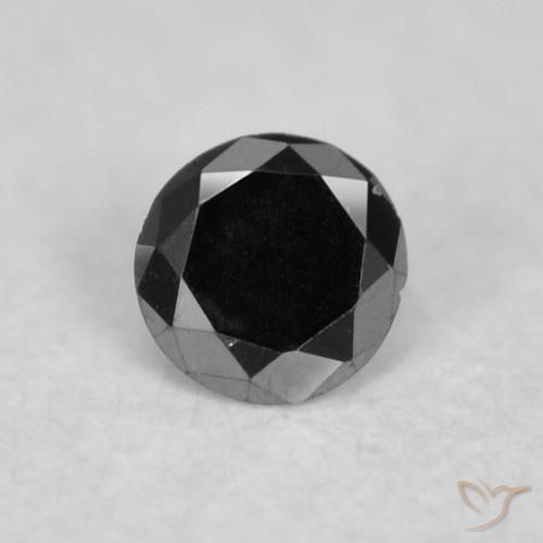 0.02ct Naturel Noire Diamant, Tour, Opaque