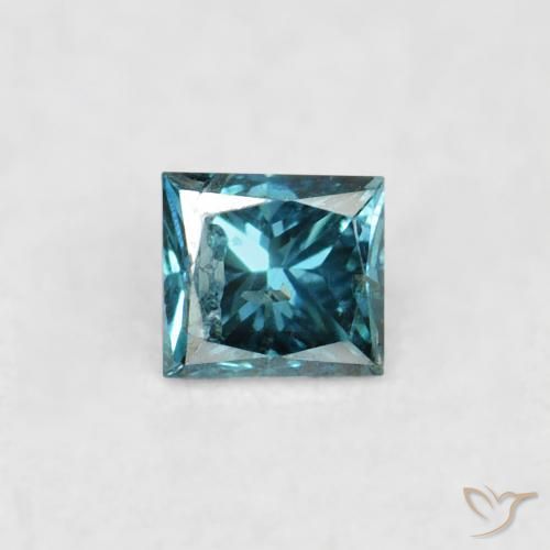0.06ct Naturel Bleu Diamant, Carré, VS