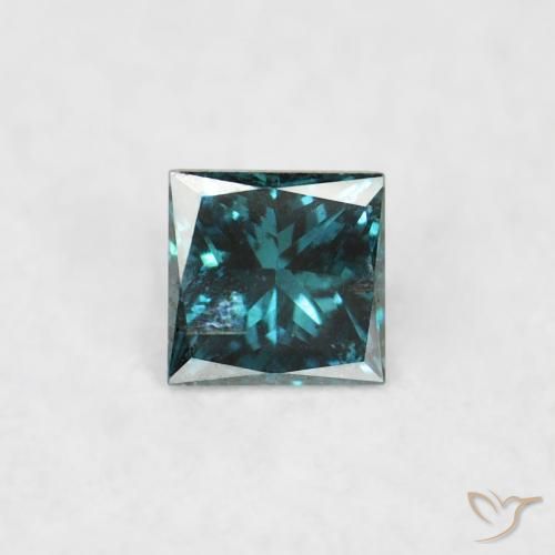 0.05ct Naturel Bleu Diamant, Carré, VS