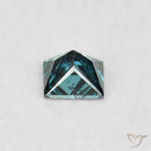 Diamant Bleu naturelle Carré, 0.05 ct, VS