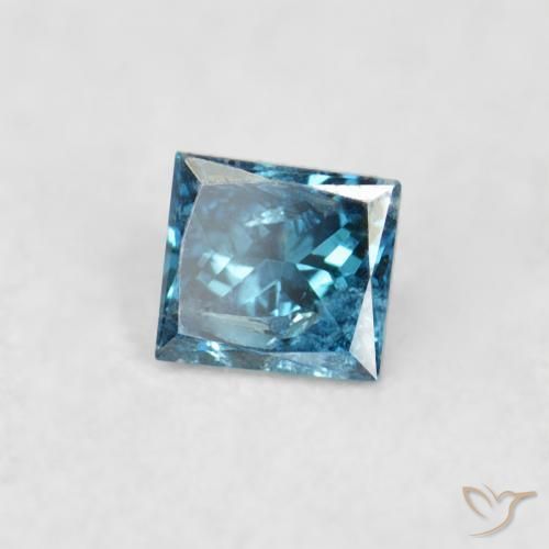 Diamant Bleu naturelle Carré, 0.02 ct, VS
