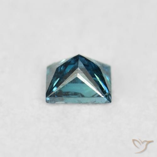 Diamant Bleu naturelle Carré, 0.02 ct, VS
